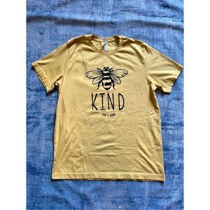 Bella + Canvas Yellow Bee Kind Short Sleeve Tee Unisex Large